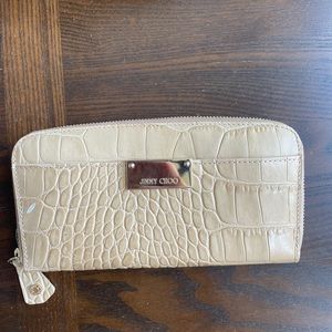Jimmy Choo snakeskin leather wallet